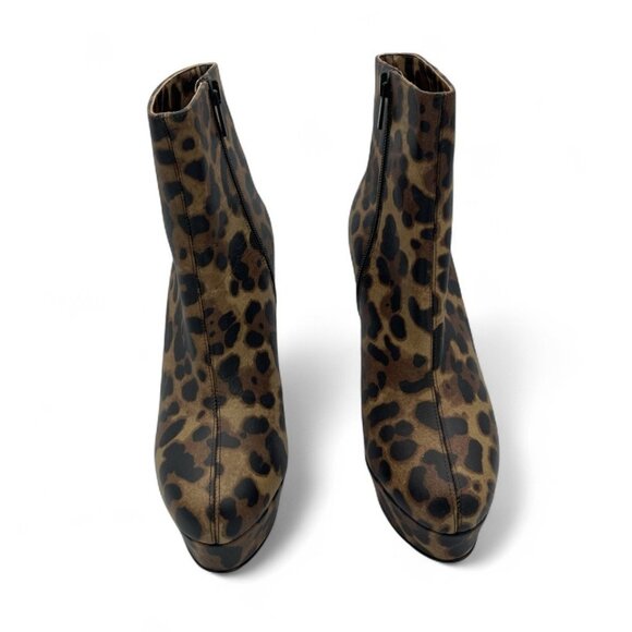 Christian Louboutin Bianca Leopard Print Platform Booties 120 Size EU 37 US 7 - Picture 3 of 11